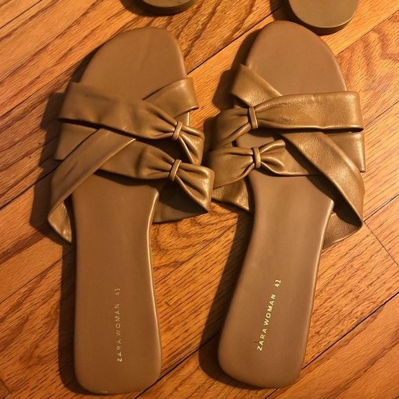 Zara and HM flats brown size 10 - Picture 2 of 8